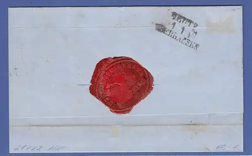 Thurn und Taxis Mi.-Nr. 21 und 22 auf Brief 1860 gel. ab Mainz 