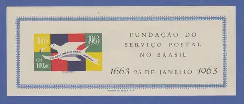 Brasilien 1963 Block Mi.-Nr.13 ** 300 Jahre Post  /  Brasil RHM Bloco B-15  MNH