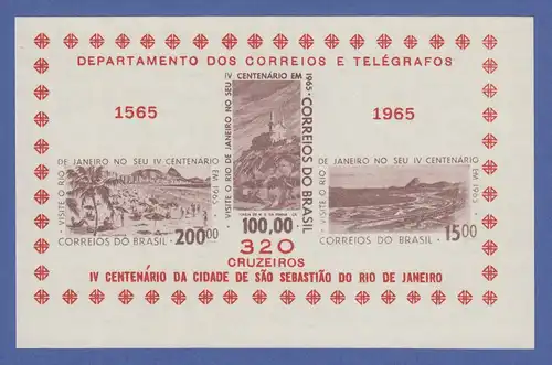 Brasilien 1965 Block 15 ** 400 Jahre Rio de Janeiro  /  Brasil RHM Bloco B-17 