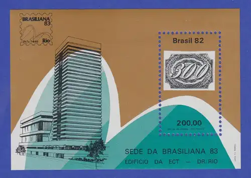 Brasilien 1982 Block 53 ** BRASILIANA'83 Rio de J.  /  Brasil RHM Bloco B-55
