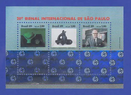 Brasilien 1989 Block 80 ** Kunst-Biennale Sao Paulo  /  Brasil RHM Bloco B-82