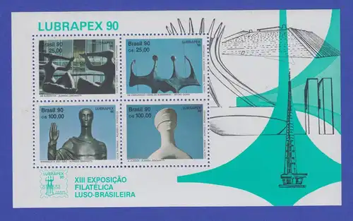 Brasilien 1990 Block 85 ** LUBRAPEX 90 Skulpturen  /  Brasil RHM Bloco B-87