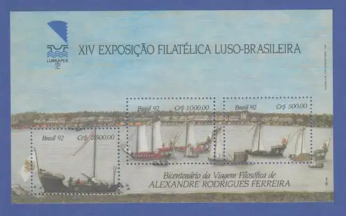 Brasilien 1992 Block 89 ** LUBRAPEX'92 Lissabon  /  Brasil RHM Bloco B-91