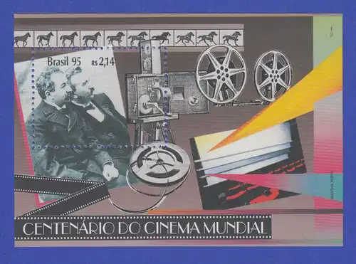 Brasilien 1995 Block 97 ** 100 Jahre Kino Brüder Lumière / Brasil RHM Bloco B-99