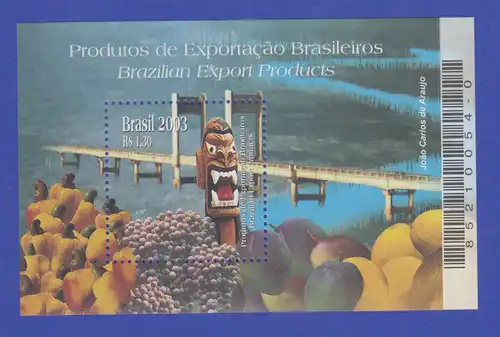 Brasilien 2003 Block 125 ** Exportprodukte  / Brasil RHM Bloco B-134