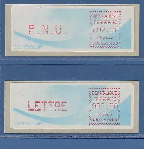 Frankreich ATM Torcy C001.77468 Papier Komet 2 Werte PNU / LETTRE Tarif 11b **
