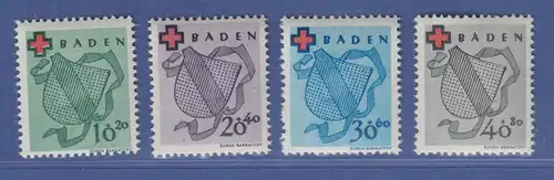Französische Zone, Baden Rotes Kreuz Mi.-Nr. 42-45A Serie kpl. postfrisch **