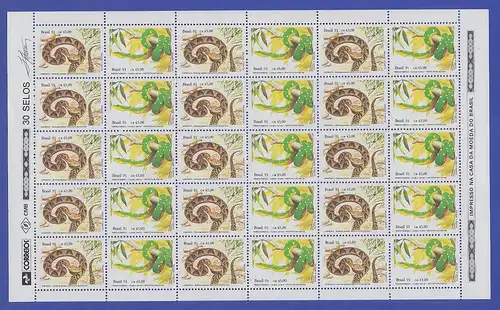 Brasilien 1991 Reptilien  Mi.-Nr. 2415-16 Bogen **  Brasil RHM C-1737-1738 