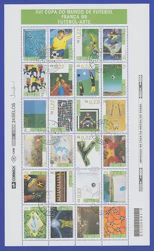 Brasilien 1998  Fussball-WM  Mi-Nr 2850-68 Bogen O / Brasil RHM C-2113-2136