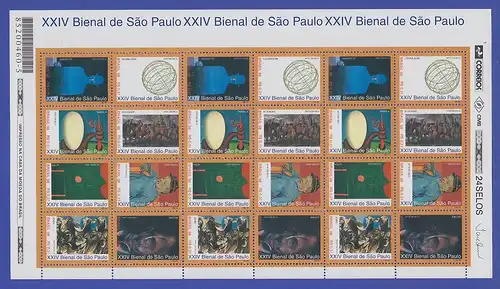 Brasilien 1998  Bienal SP  Mi-Nr 2896-903 Bogen ** / Brasil RHM C-2159-2166