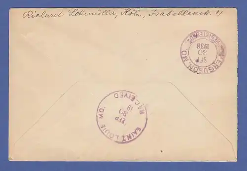 Dt. Reich WHW 1936 Mi.-Nr. 639 und 641 auf portoger. R-FDC in die USA 21.9.36