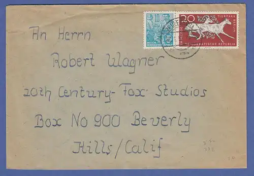 Brief 1957 aus der DDR gelaufen an Hollywood Filmschauspieler Robert Wagner !
