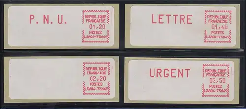 Frankreich CGA-Alcatel ATM LSA04-75649 Satz 4 Werte aus 1. Tarif  **   RRR ! 