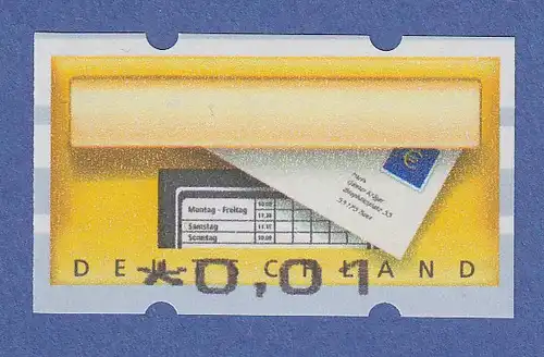 ATM Deutschland Briefkasten Sielaff Fehldruck Mi-Nr. 5FI Einzelwert 0,01 **