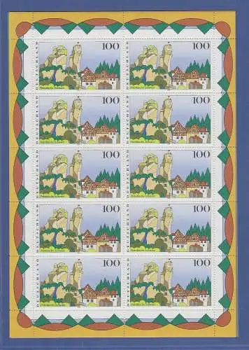 Zehnerbogen Satz ** 1995   Mi.-Nr. 1807-10  Bilder aus Deutschland Landschaften