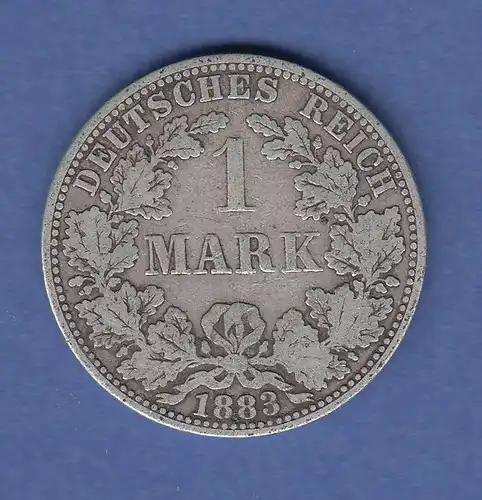 Deutsches Kaiserreich Silber-Kursmünze 1 Mark A 1883