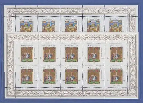 Zehnerbogen-Satz ** 1996  Mi.-Nr.  1891-92 Weihnachten    