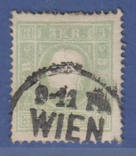 Österreich Freimarke Franz Joseph 3 KR. grün Ausgabe 1859 Mi.-Nr. 12a gestempelt