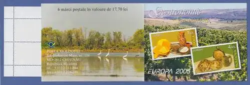 Moldavien  2005 EUROPA Gastronomie Mi.-Nr. 511-12 Markenheftchen MH 9 postfrisch