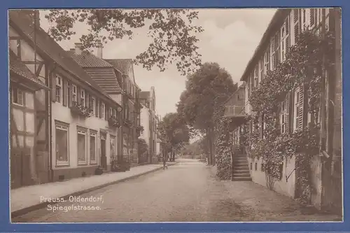 AK Westfalen Preuss. Oldendorf Spiegelstraße, gelaufen 1926 