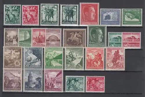Deutsches Reich: alle Briefmarken des Jahrgangs 1938 komplett postfrisch ** 