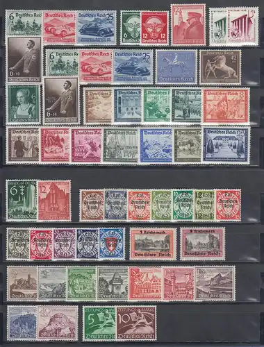 Deutsches Reich: alle Briefmarken des Jahrgangs 1939 komplett postfrisch ** 