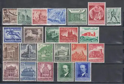 Deutsches Reich: alle Briefmarken des Jahrgangs 1940 komplett postfrisch ** 