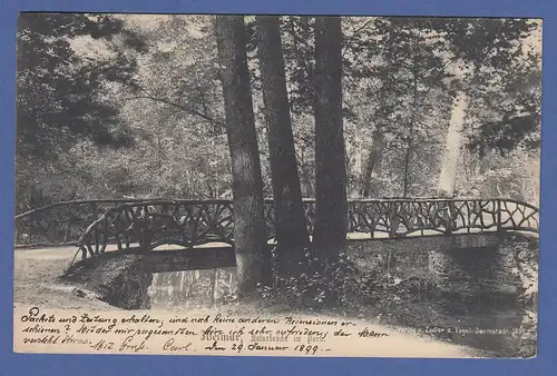 AK Thüringen Weimar, Naturbrücke im Park, gelaufen 1899