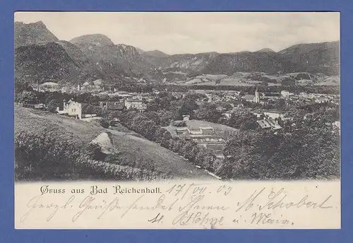 AK Bayern Gruß aus Bad Reichenhall, gelaufen 1903