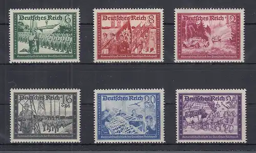 Deutsches Reich, Mi.-Nr. 773-778, Kameradschaftsblock,  Satz kpl. einwandfr. **