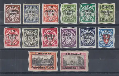 Deutsches Reich 1939 Mi.-Nr. 716-729 Danzig Eingliederung Satz postfrisch ** 