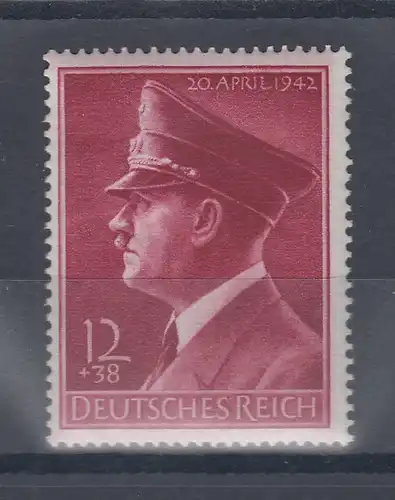 Deutsches Reich 1942 Mi.-Nr. 813y Hitler Geburtstag postfrisch ** 