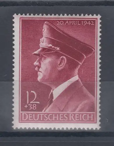 Deutsches Reich 1942 Mi.-Nr. 813x Hitler Geburtstag postfrisch ** 