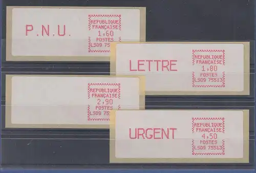 Frankreich Crouzet ATM LS09 75513, Satz 4 Werte aus Tarif 3  ** 