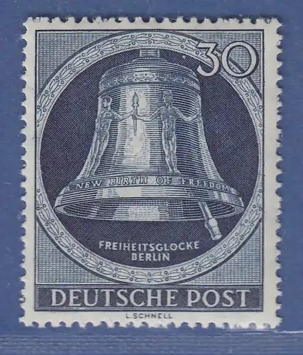 Berlin 1951 Glocke rechts 30 Pfg Mi.-Nr. 85 ** geprüft Schlegel BPP