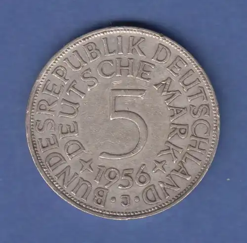 Bundesrepublik Kursmünze 5 Mark Silber-Adler 1956 J