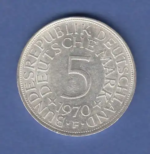 Bundesrepublik Kursmünze 5 Mark Silber-Adler 1970 F