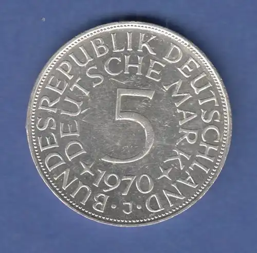 Bundesrepublik Kursmünze 5 Mark Silber-Adler 1970 J