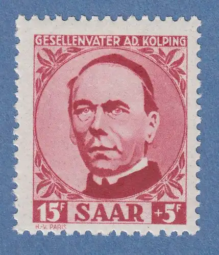 Saar 1950 Gesellenvater Adolf Kolping Mi.-Nr. 289 ** 