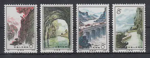 VR China 1972 Bewässerungskanal Mi.-Nr. 1122-1125 ** China N49-N52 Set cpl. MNH