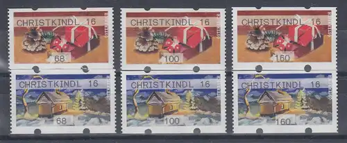 Österreich ATM Weihnachten Mi.-Nr. 48 und 49 CHRISTKINDL 16 Satz  68-100-160 **