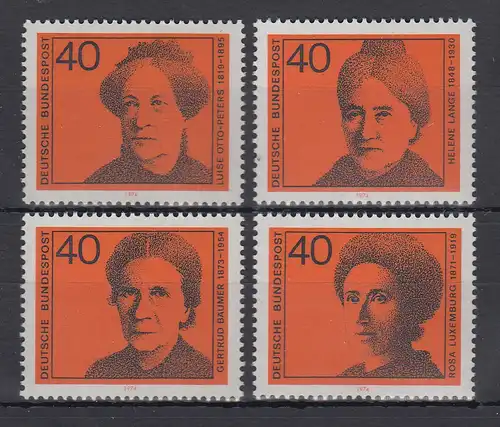 Bundesrepublik 1974 Bedeutende deutsche Frauen  Mi.-Nr. 791-794 ** 