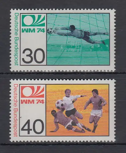 Bundesrepublik 1974 Deutsche Fußballweltmeisterschaft  Mi.-Nr. 811-812 ** 