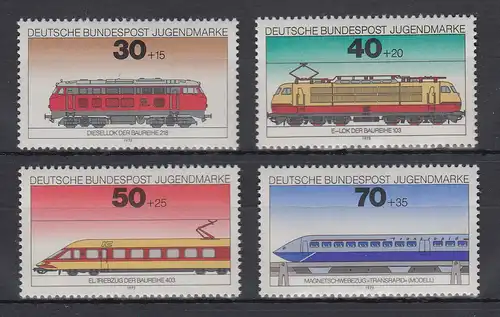 Bundesrepublik 1975 Jugend Lokomotiven  Mi.-Nr. 836-839 ** 
