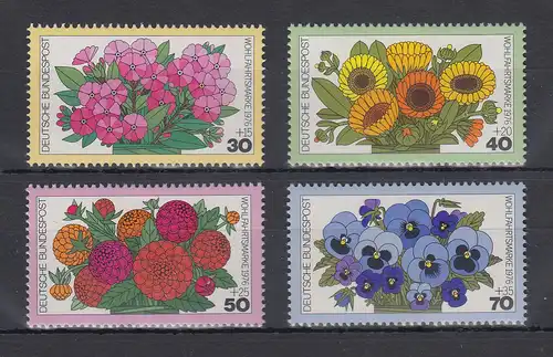 Bundesrepublik 1976 Wohlfahrt Gartenblumen  Mi.-Nr. 904-907 ** 