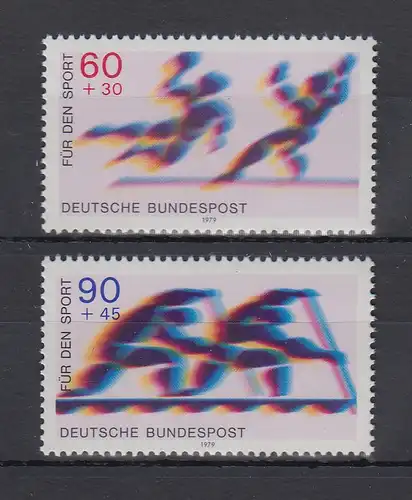 Bundesrepublik 1979 Sporthilfe  Mi.-Nr. 1009-1010 ** 