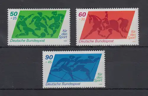 Bundesrepublik 1980 Sporthilfe  Mi.-Nr. 1046-1048 ** 
