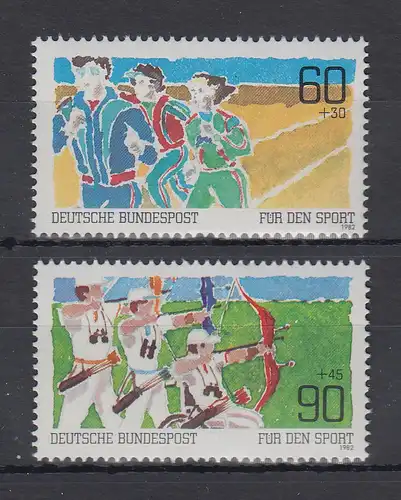 Bundesrepublik 1982 Sporthilfe Breiten-u. Behindertensport Mi.-Nr. 1127-1128 ** 