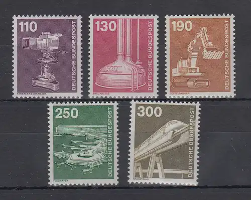 Bundesrepublik 1982 Freimarken Industrie und Technik  Mi.-Nr. 1134-1138 ** 