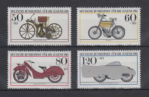 Bundesrepublik 1983 Jugend Historische Motorräder   Mi.-Nr. 1168-1171 ** 